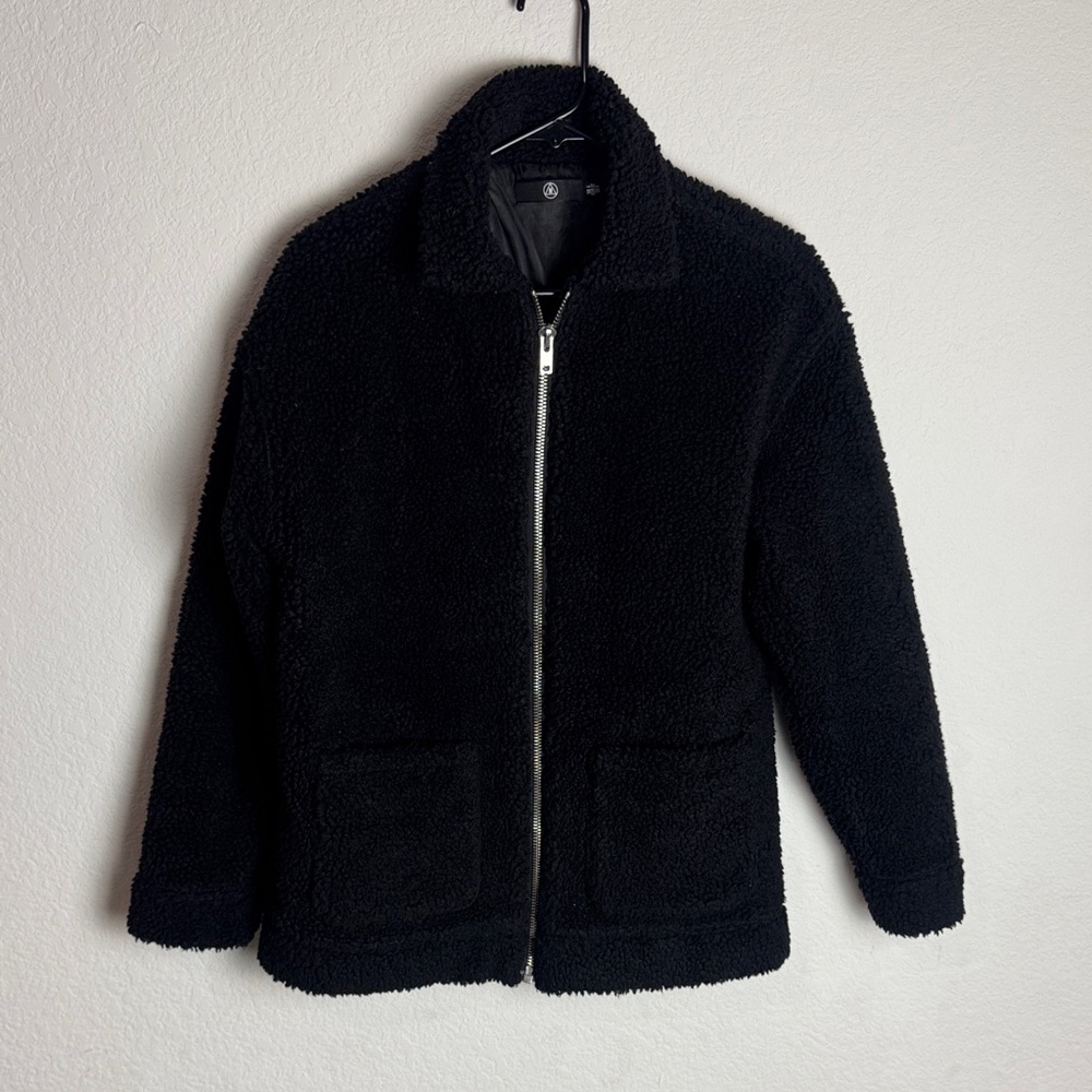 Missguided Black sherpa Jacket